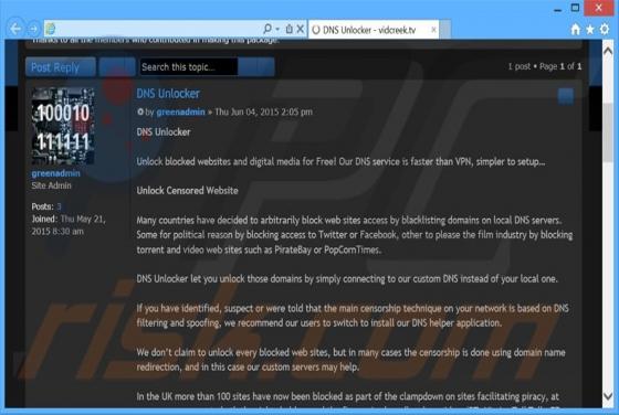 DNS Unlocker Adware