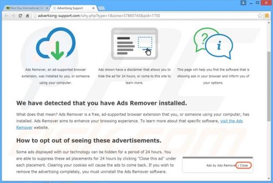 Advertenties door Ads Remover