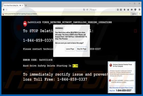 You Have A ZEUS Virus Oplichting