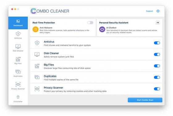 Combo Cleaner: Antivirus en Systeem Booster (voor Mac computers)