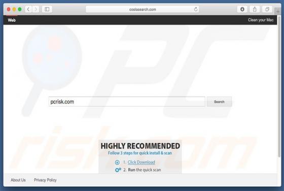 Coolasearch.com Doorverwijzing (Mac)