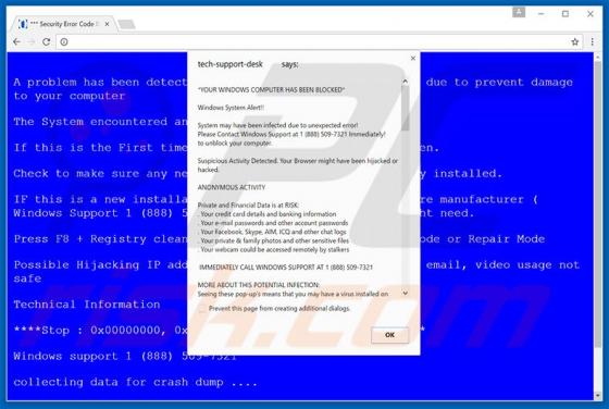 Your Windows Computer Has Been Blocked oplichting