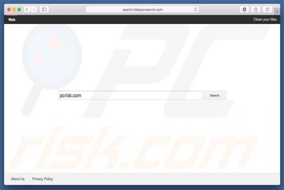 Search.hideyoursearch.com Doorverwijzing (Mac)
