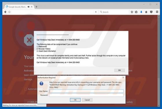 Call Windows Help Desk Immediately (Bel onmiddelijk de Windows helpdesk) Oplichting