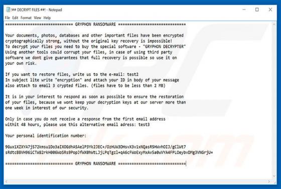 GRYPHON ransomware
