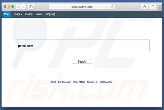Search.worthut.com doorverwijzing (Mac)