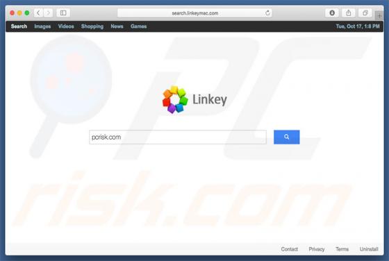 Search.linkeymac.com doorverwijzing (Mac)