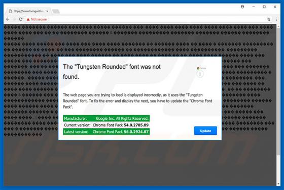The Tungsten Rounded Font Was Not Found oplichting
