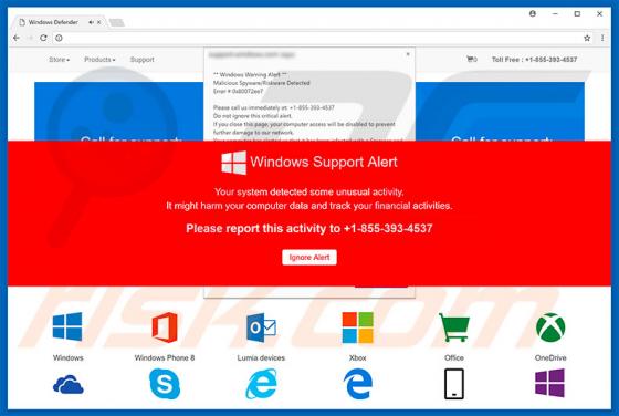 Windows Support Alert oplichting