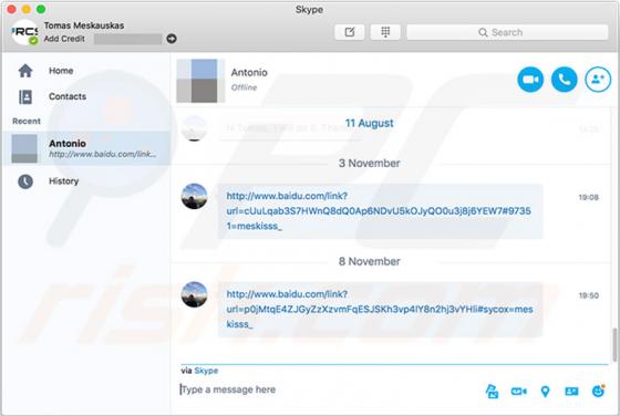 Skype virus