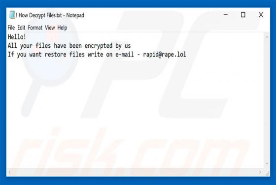 Rapid ransomware