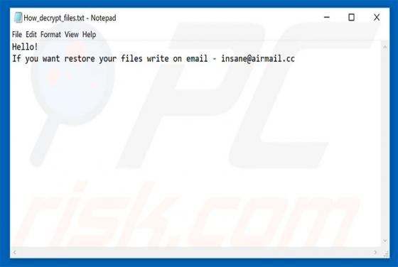 InsaneCrypt ransomware