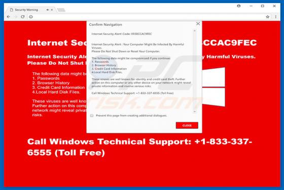 Code 055BCCAC9FEC oplichting