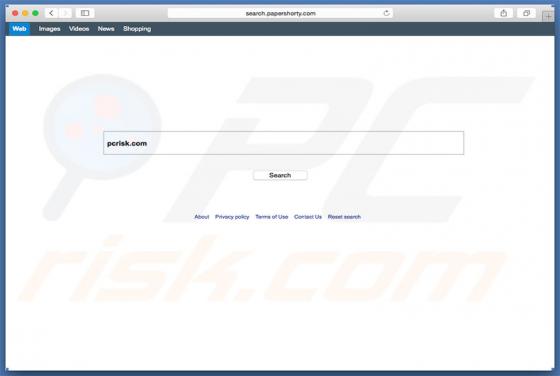 Search.papershorty.com doorverwijzing (Mac)