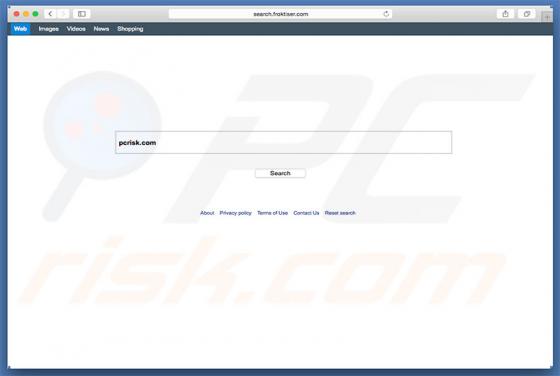 Search.froktiser.com doorverwijzing (Mac)