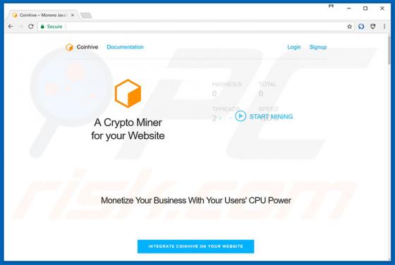 Coinhive virus