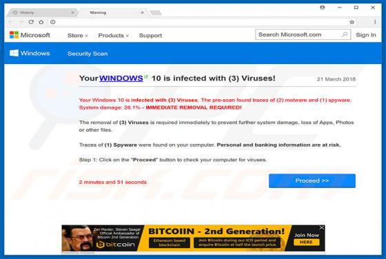 Your Windows 10 Is Infected With 3 Viruses oplichting