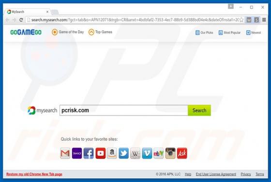 GoGameGo browserwerkbalk