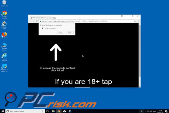 Allow Website Notifications POP-UP oplichting