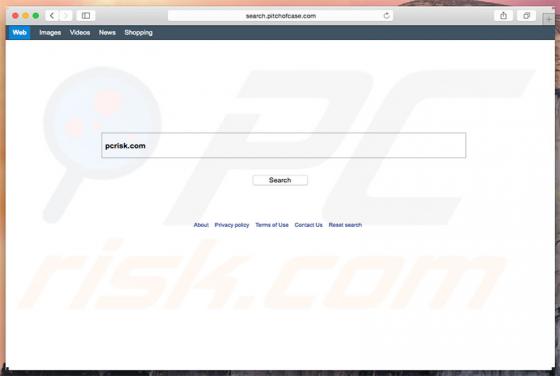Search.pitchofcase.com doorverwijzing (Mac)