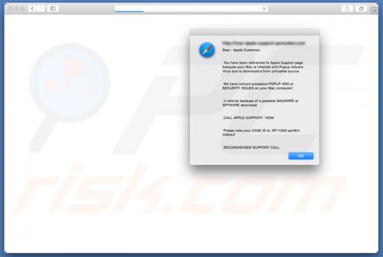 Your Mac Is Infected With Popup Adware virus en oplichting (Mac)