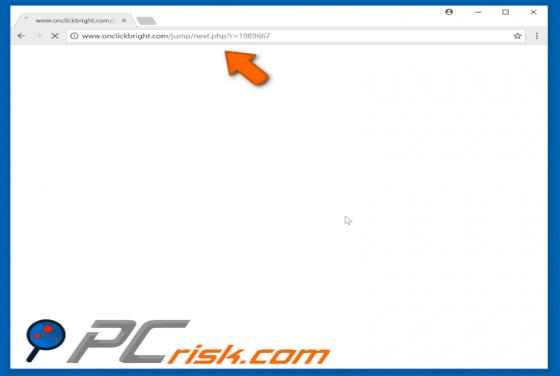 Onclickbright.com POP-UP doorverwijzing