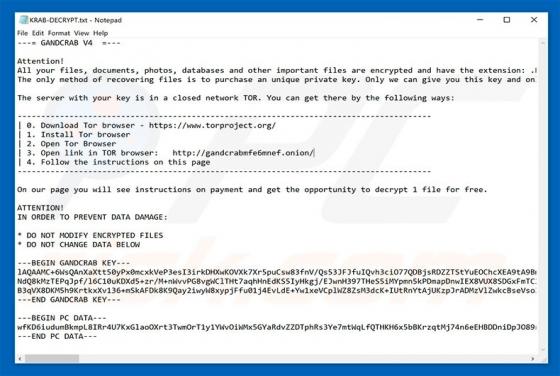 KRAB ransomware