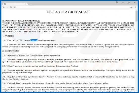 Powzip adware