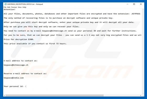 KEYPASS ransomware