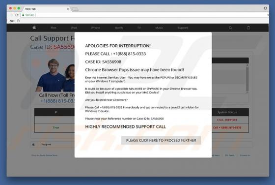 Apologies For Interruption! POP-UP oplichting (Mac)