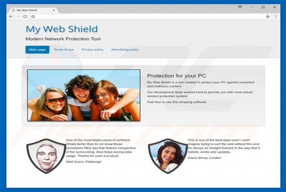 Advertenties van My Web Shield