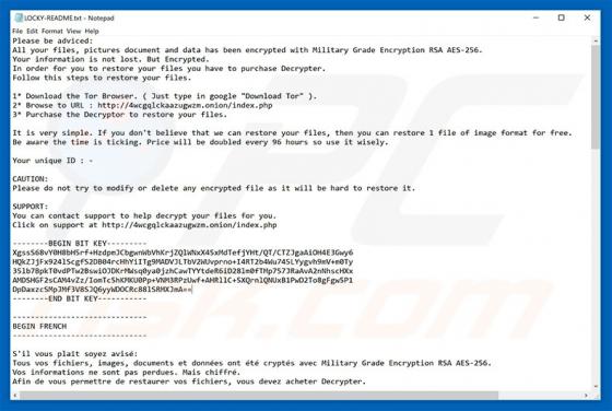 Locky Imposter ransomware