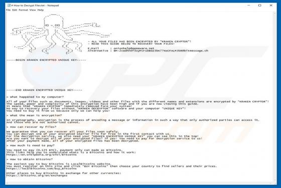 Kraken Cryptor ransomware