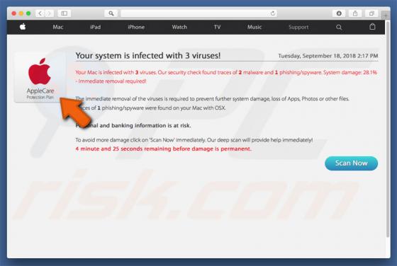 AppleCare Protection Plan POP-UP Oplichting (Mac)