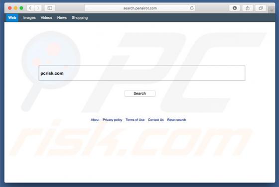 Search.pensirot.com doorverwijzing (Mac)