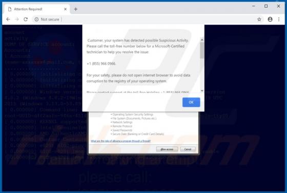 System Firewall Has Blocked Some Features POP-UP oplichting