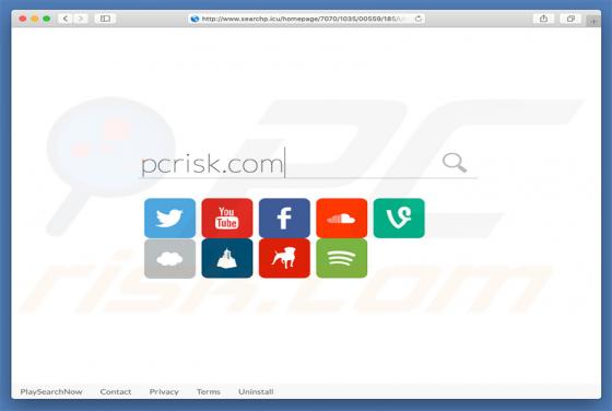 Searchp.icu doorverwijzing (Mac)
