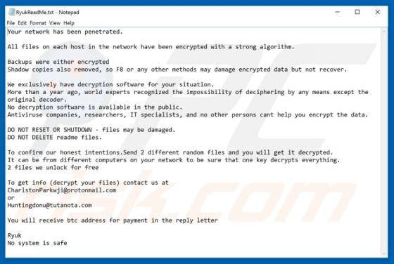 RYK ransomware