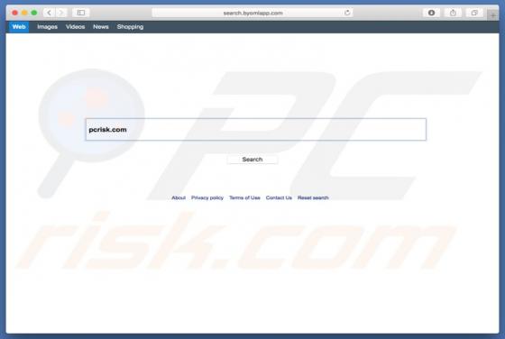 Search.byomlapp.com doorverwijzing (Mac)