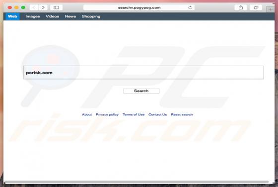 Search.pogypog.com doorverwijzing (Mac)