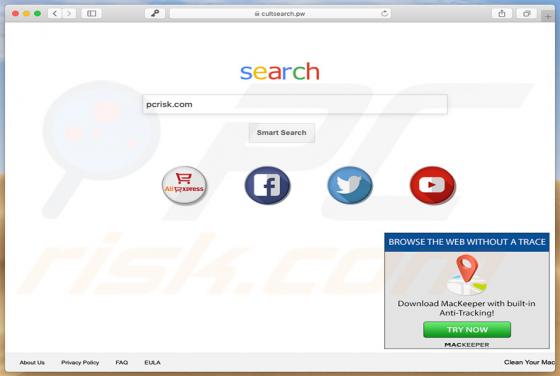 Cultsearch.pw doorverwijzing (Mac)