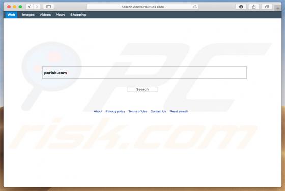 Search.convertallfiles.com doorverwijzing (Mac)