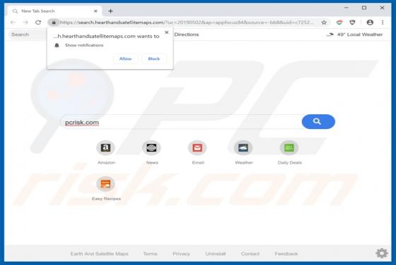 Search.hearthandsatellitemaps.com doorverwijzing