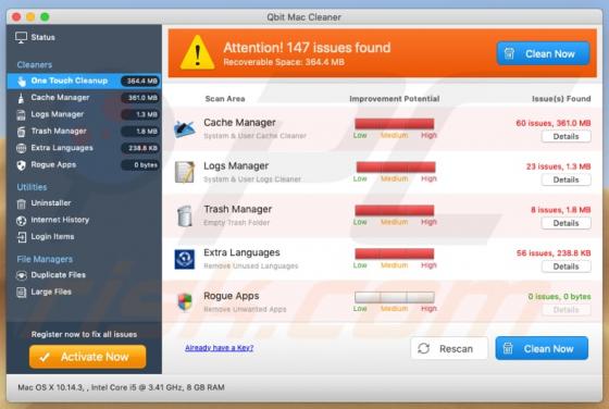 Qbit Mac Cleaner ongewenste Applicatie (Mac)