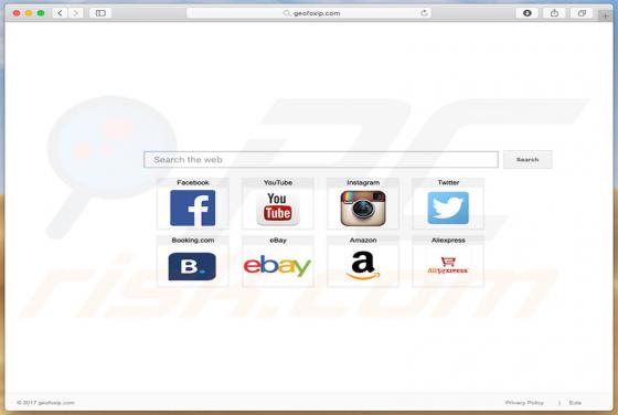 Geofoxip.com doorverwijzing (Mac)