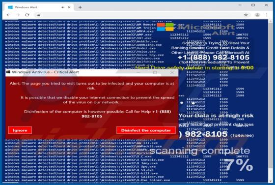 Windows Antivirus - Critical Alert POP-UP oplichting