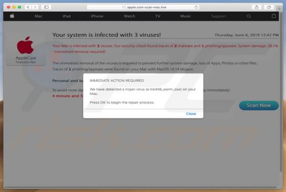 Apple.com-scan-mac.live POP-UP oplichting (Mac)