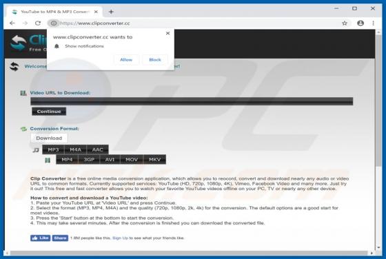 Clipconverter.cc advertenties
