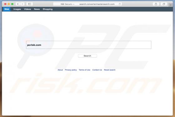 Search.convertermastersearch.com doorverwijzing (Mac)