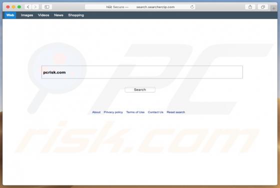 Search.searcherzip.com doorverwijzing (Mac)
